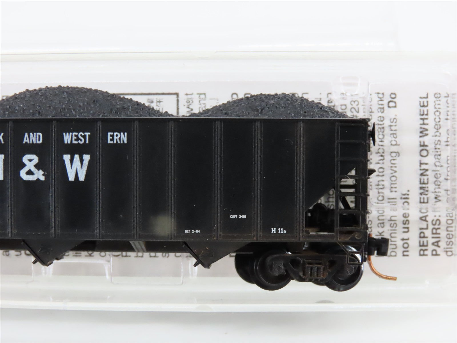 N Scale Micro-Trains MTL 108010 N&W Norfolk & Western 3-Bay Hopper 92750 w/ Load