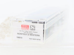 N Scale Micro-Trains MTL 108010 N&W Norfolk & Western 3-Bay Hopper 92750 w/ Load