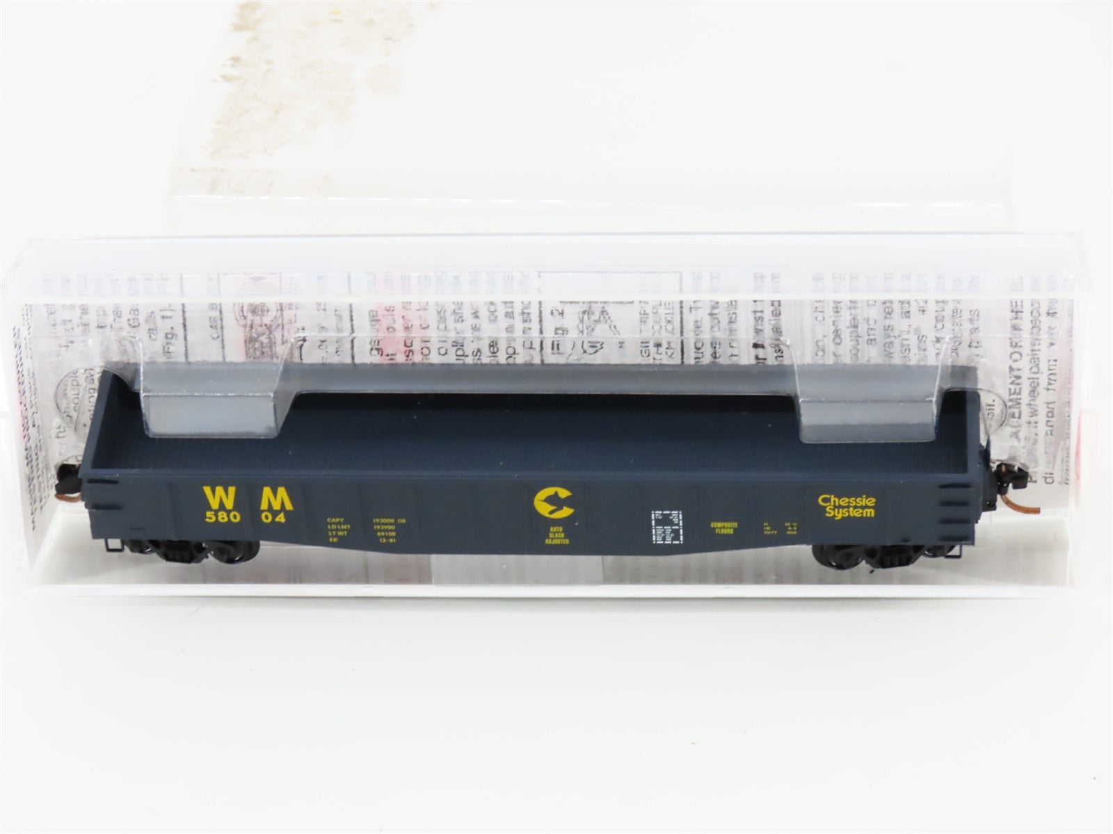 N Scale Micro-Trains MTL 105070 WM Chessie System 50' Gondola 58004 RTR
