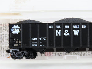 N Scale Micro-Trains MTL 108010 N&W Norfolk & Western 3-Bay Hopper 92750 w/ Load