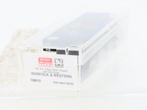 N Scale Micro-Trains MTL 108010 N&W Norfolk & Western 3-Bay Hopper 92750 w/ Load