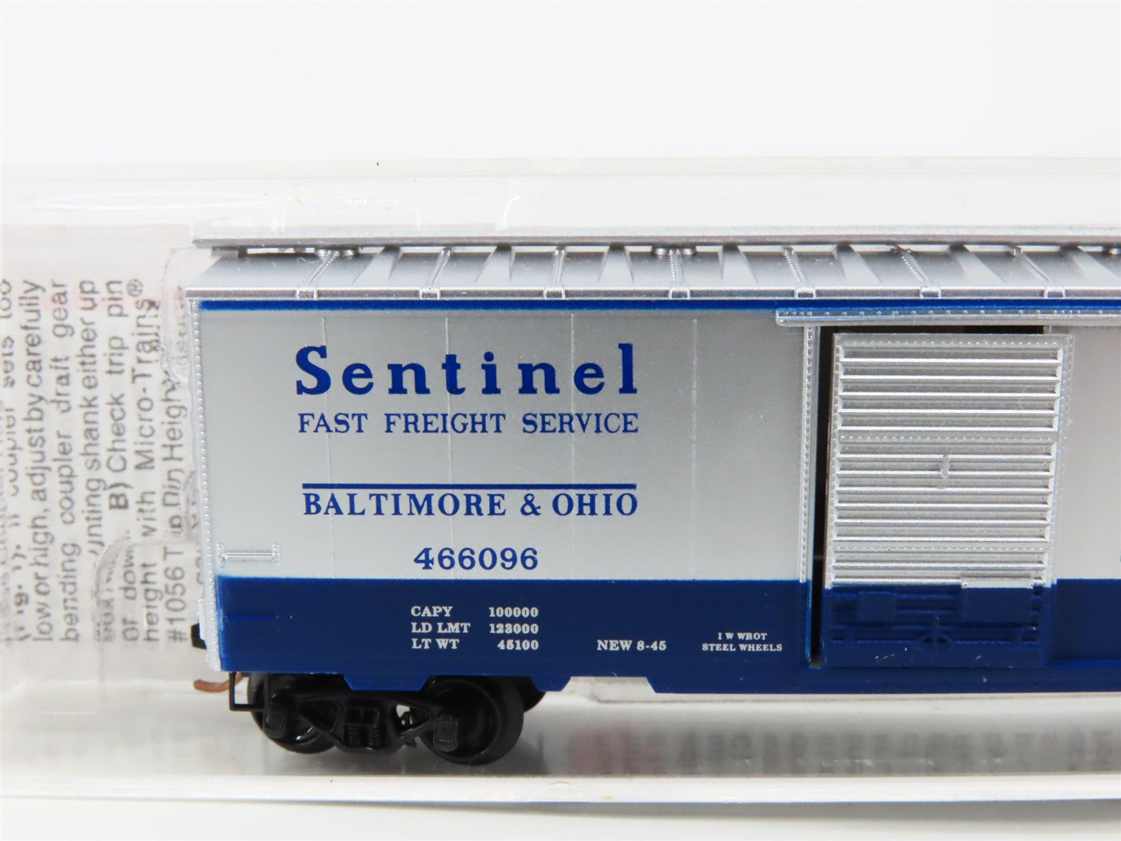N Scale Micro-Trains MTL 20256 B&O Baltimore & Ohio 40' Box Car 466096 RTR