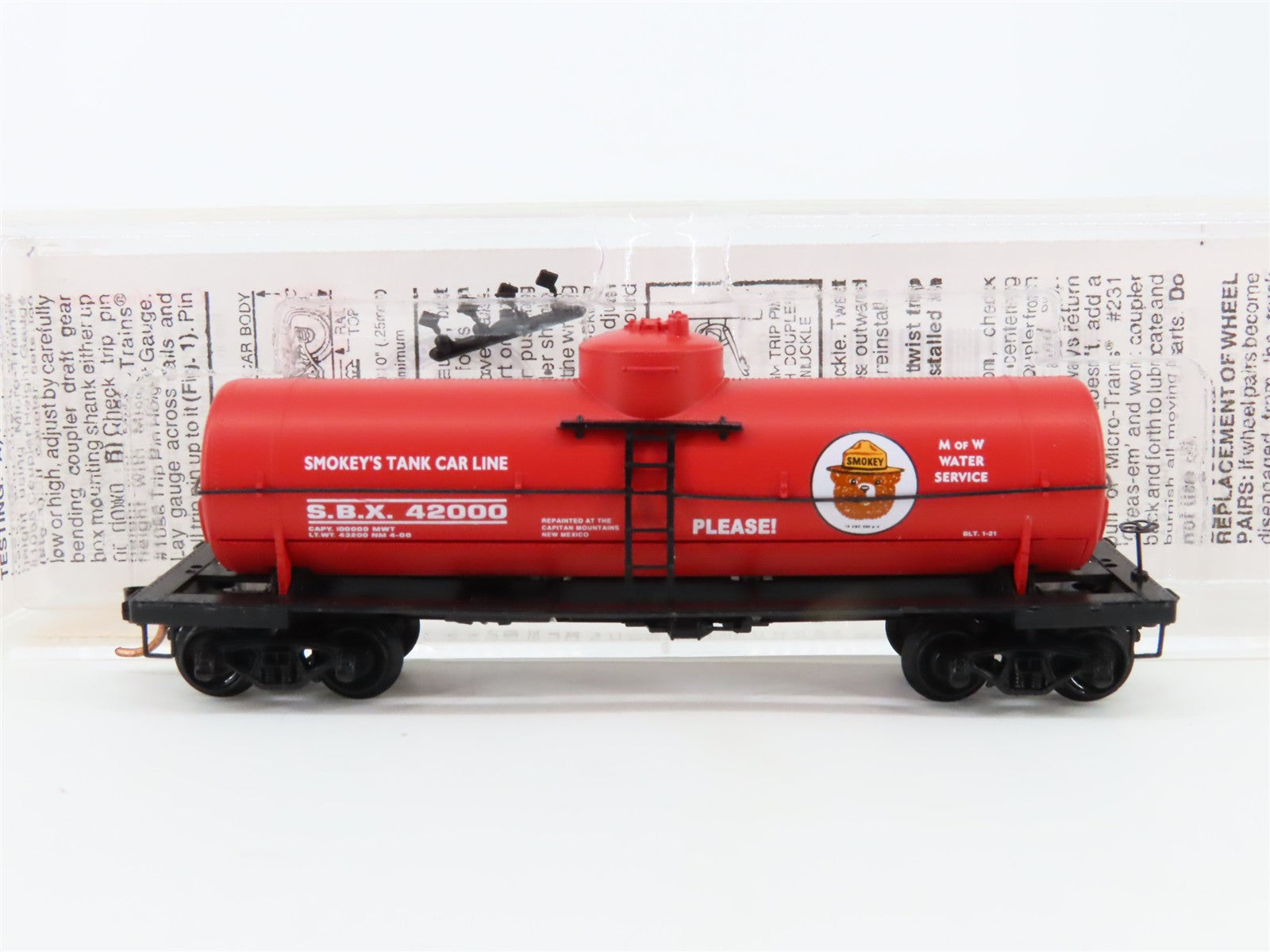 N Scale Micro-Trains MTL 65460 SBX Smokey's Tank Car Line 39' Tank Car 42000 RTR