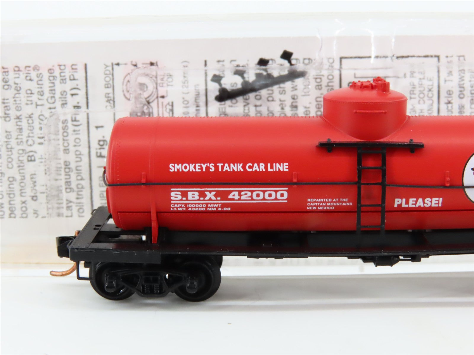 N Scale Micro-Trains MTL 65460 SBX Smokey's Tank Car Line 39' Tank Car 42000 RTR
