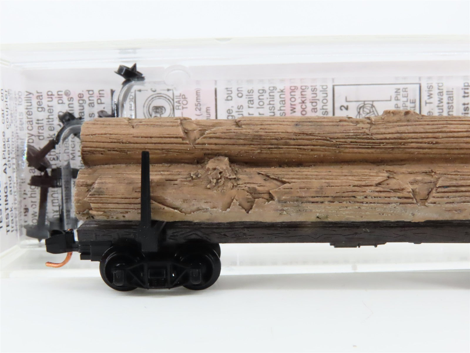 N Scale Micro-Trains MTL 11400040 40' Modern Log Car w/ Uprights RTR