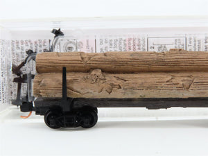 N Scale Micro-Trains MTL 11400040 40' Modern Log Car w/ Uprights RTR
