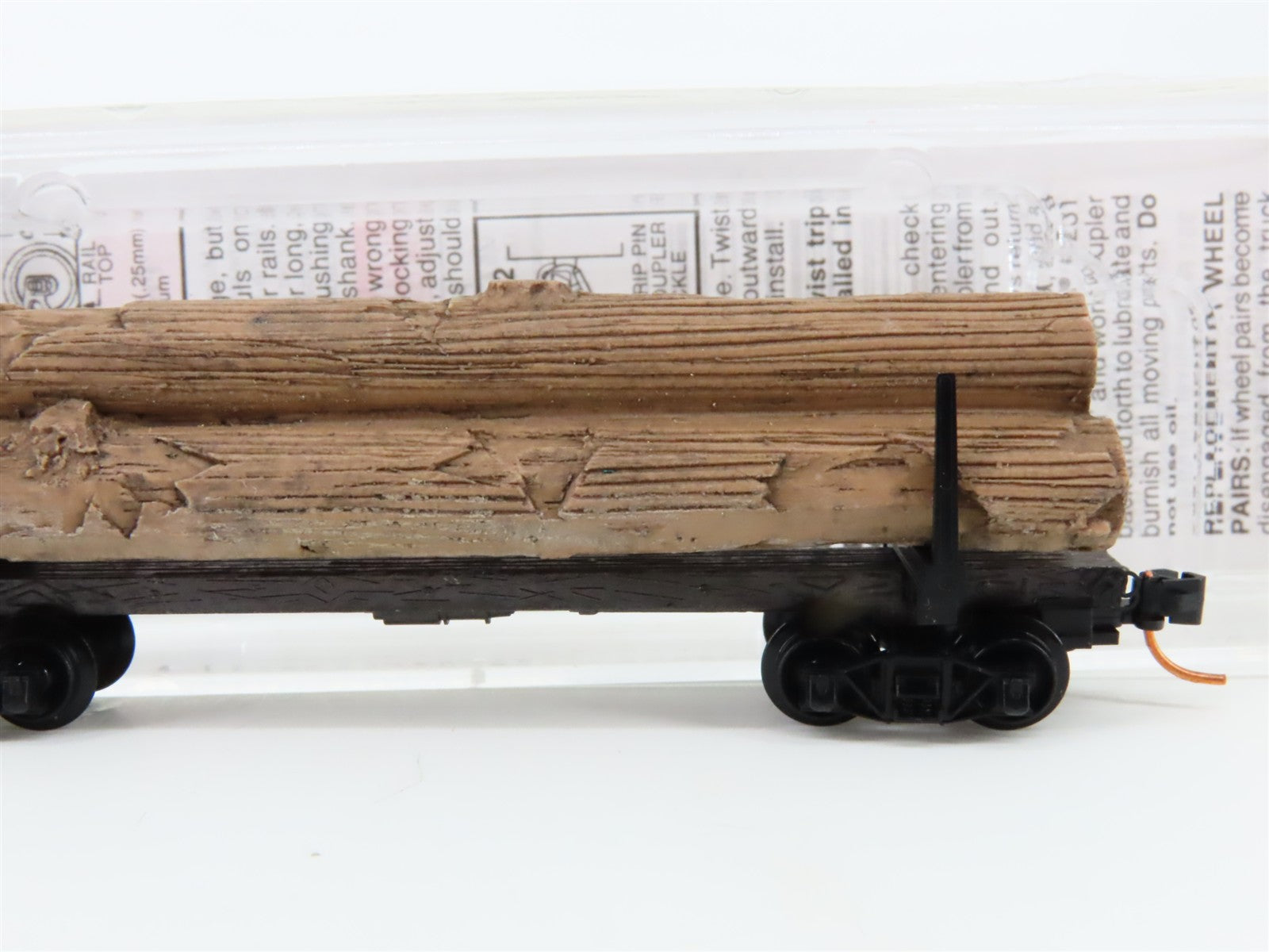 N Scale Micro-Trains MTL 11400040 40' Modern Log Car w/ Uprights RTR