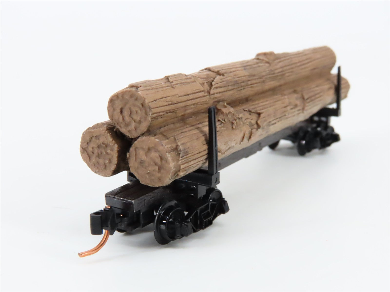 N Scale Micro-Trains MTL 11400040 40' Modern Log Car w/ Uprights RTR