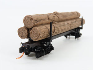 N Scale Micro-Trains MTL 11400040 40' Modern Log Car w/ Uprights RTR
