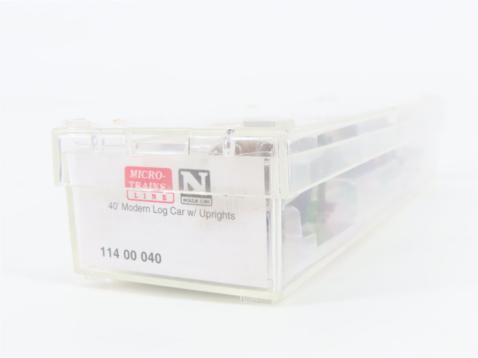 N Scale Micro-Trains MTL 11400040 40' Modern Log Car w/ Uprights RTR