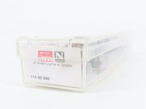 N Scale Micro-Trains MTL 11400040 40' Modern Log Car w/ Uprights RTR