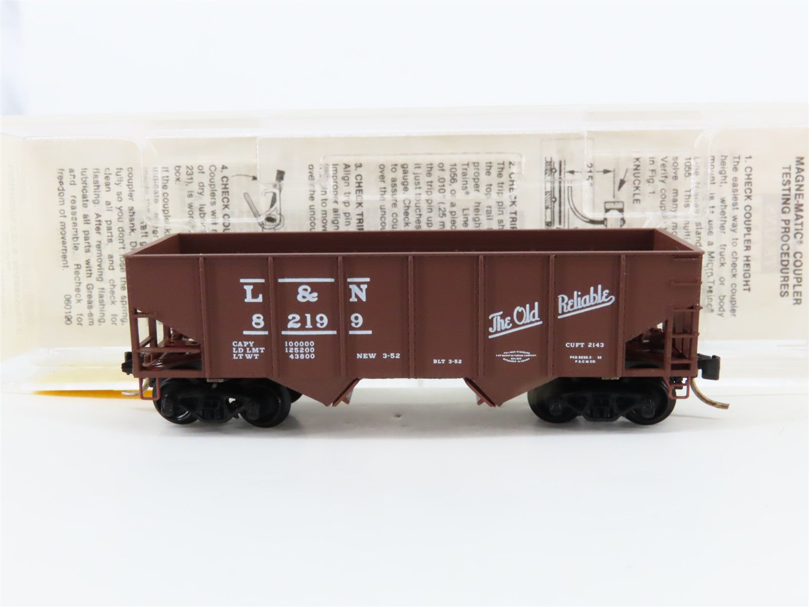 N Scale Micro-Trains MTL 56260 L&N Louisville & Nashville 33' 2-Bay Hopper RTR