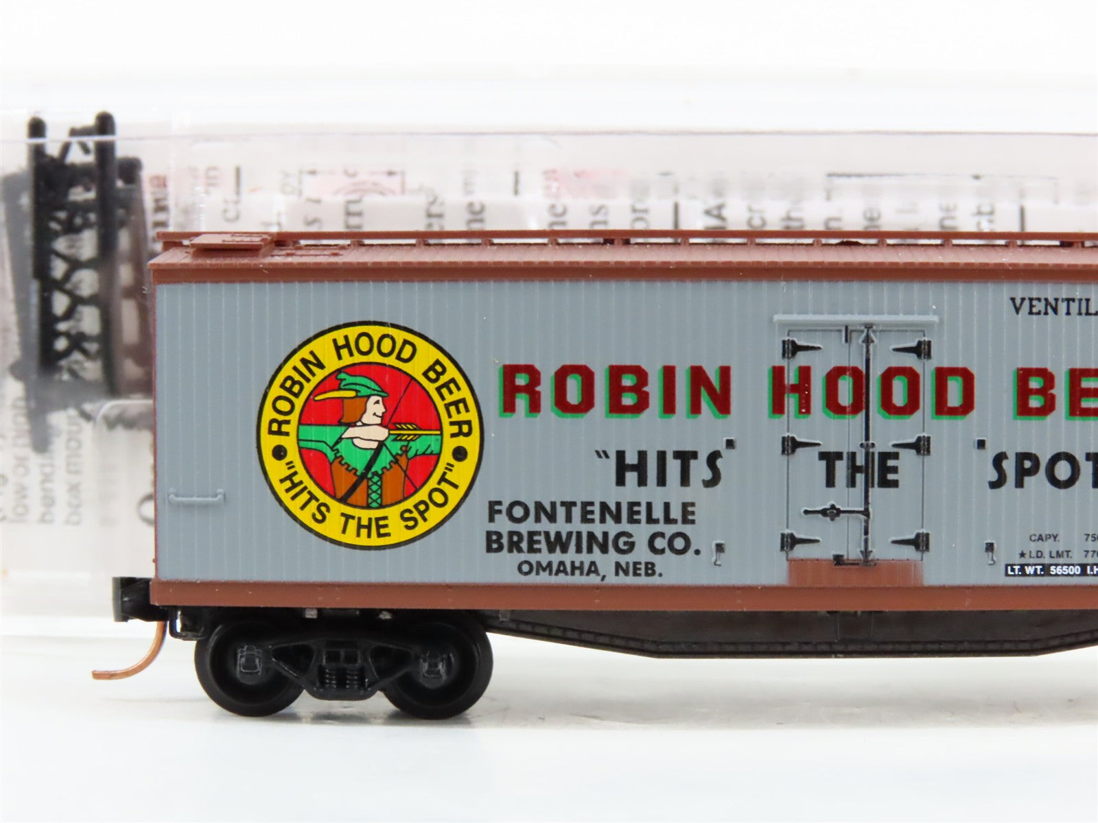 N Scale Micro-Trains MTL 49450 FBX Robin Hood Beer 40' Reefer 5301 RTR