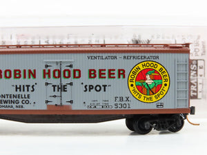 N Scale Micro-Trains MTL 49450 FBX Robin Hood Beer 40' Reefer 5301 RTR