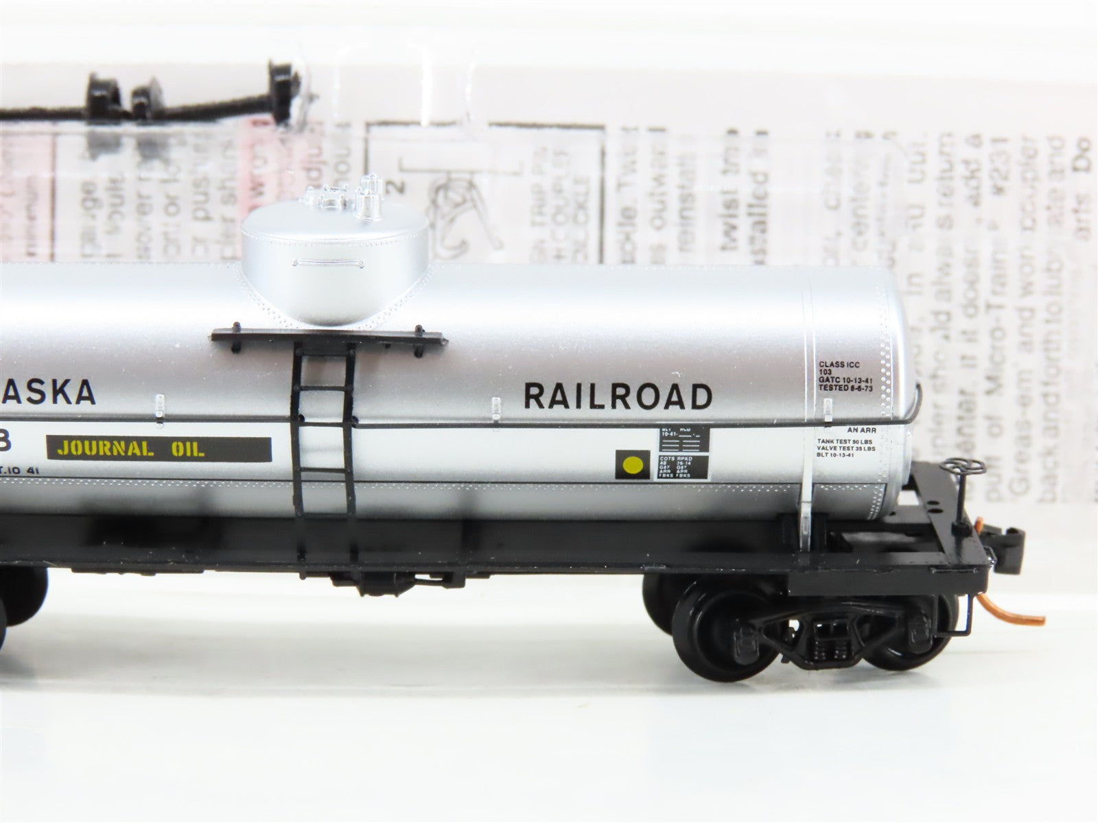 N Scale Micro-Trains MTL 06500270 Alaska Railroad 39' Single Dome Tank Car RTR