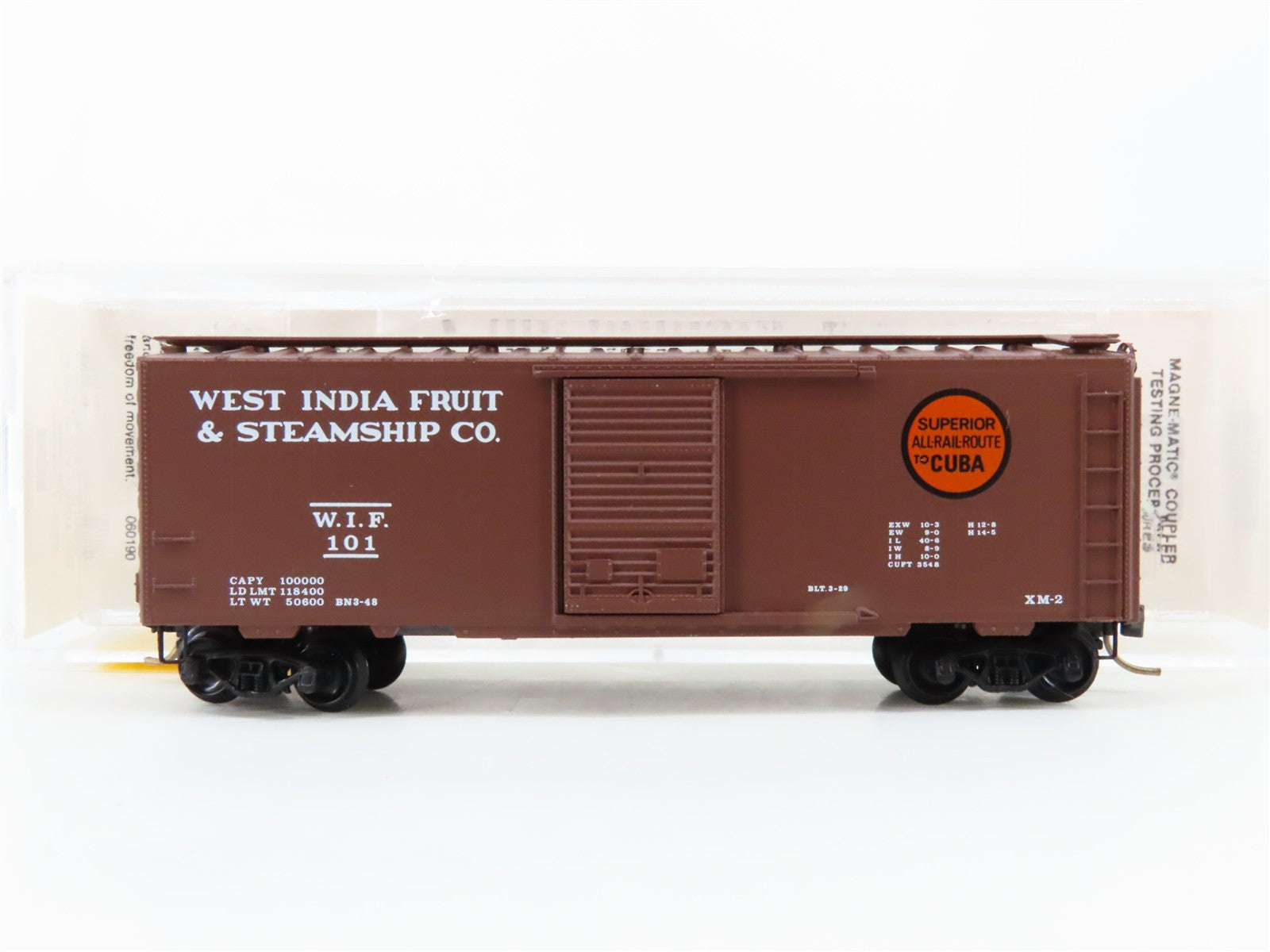 N Scale Micro-Trains MTL 20630 West India Fruit & Steamship Co. 40' Box Car RTR