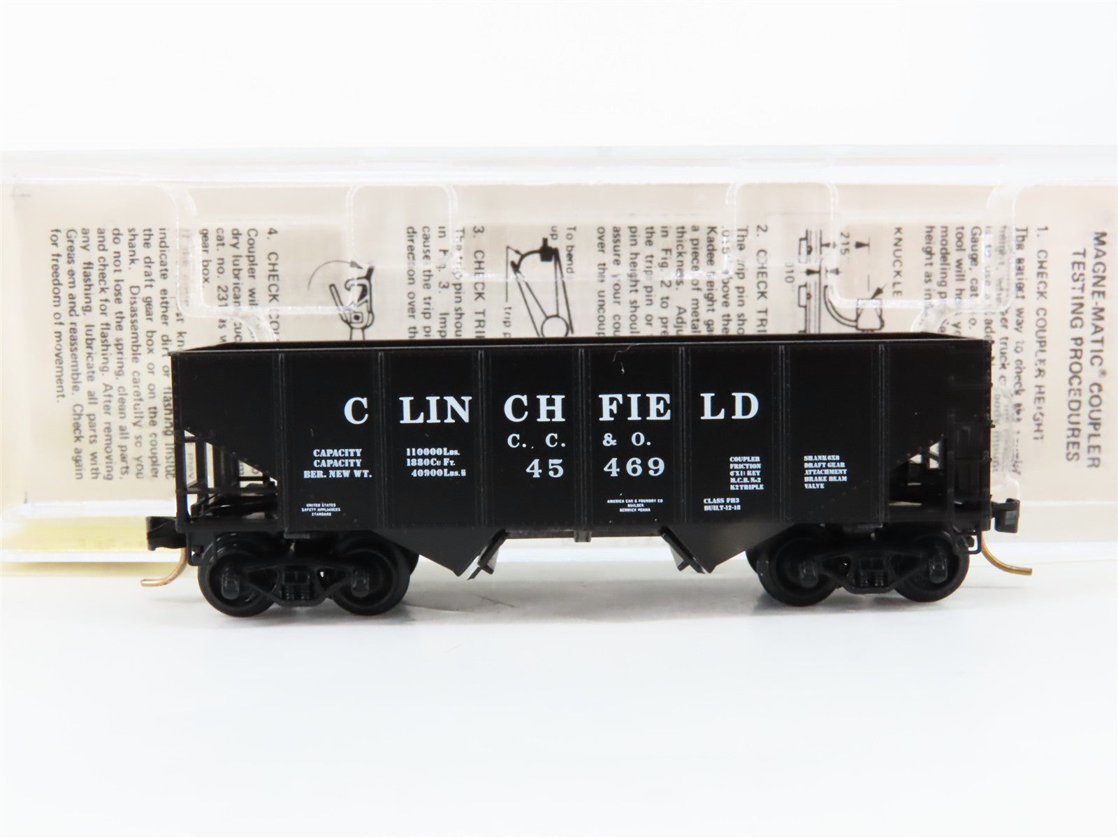 N Scale Micro-Trains MTL 56190 CCO Clinchfield 33' Twin Bay Hopper 45469 RTR