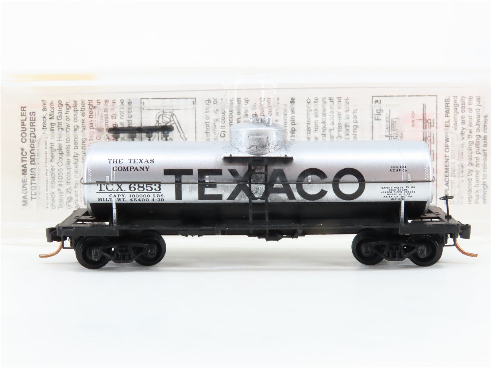 N Scale Micro-Trains MTL 65070 TCX Texaco 39' Single Dome Tank Car 6853 RTR