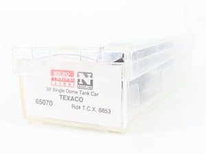 N Scale Micro-Trains MTL 65070 TCX Texaco 39' Single Dome Tank Car 6853 RTR