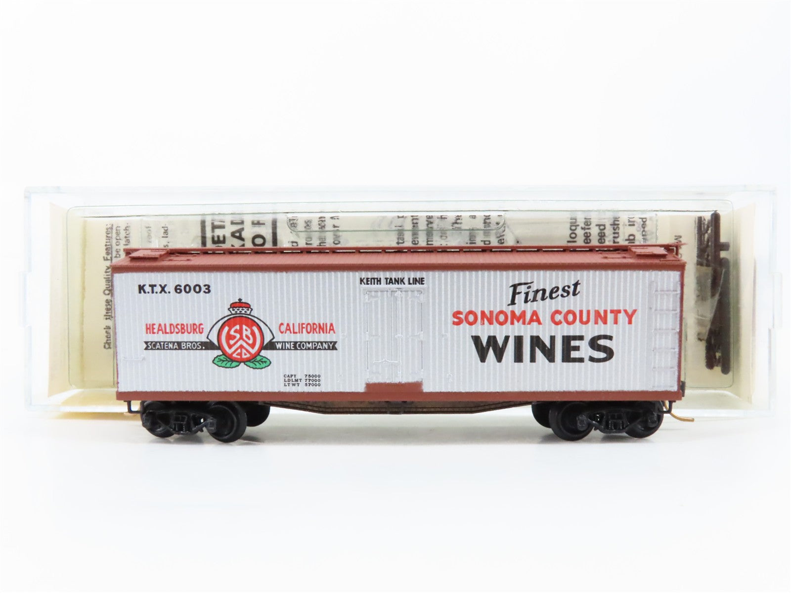 N Scale Micro-Trains MTL 49070 KTX Scatena Bros. Wine Company 40' Reefer RTR