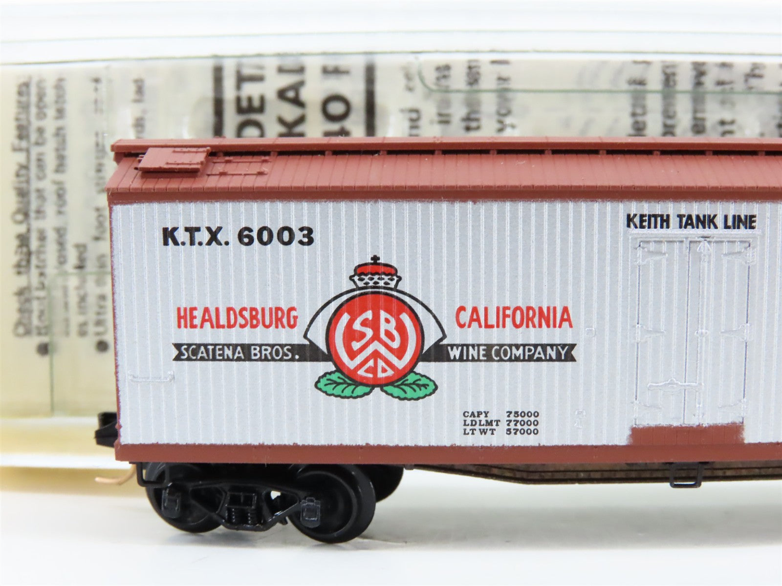 N Scale Micro-Trains MTL 49070 KTX Scatena Bros. Wine Company 40' Reefer RTR
