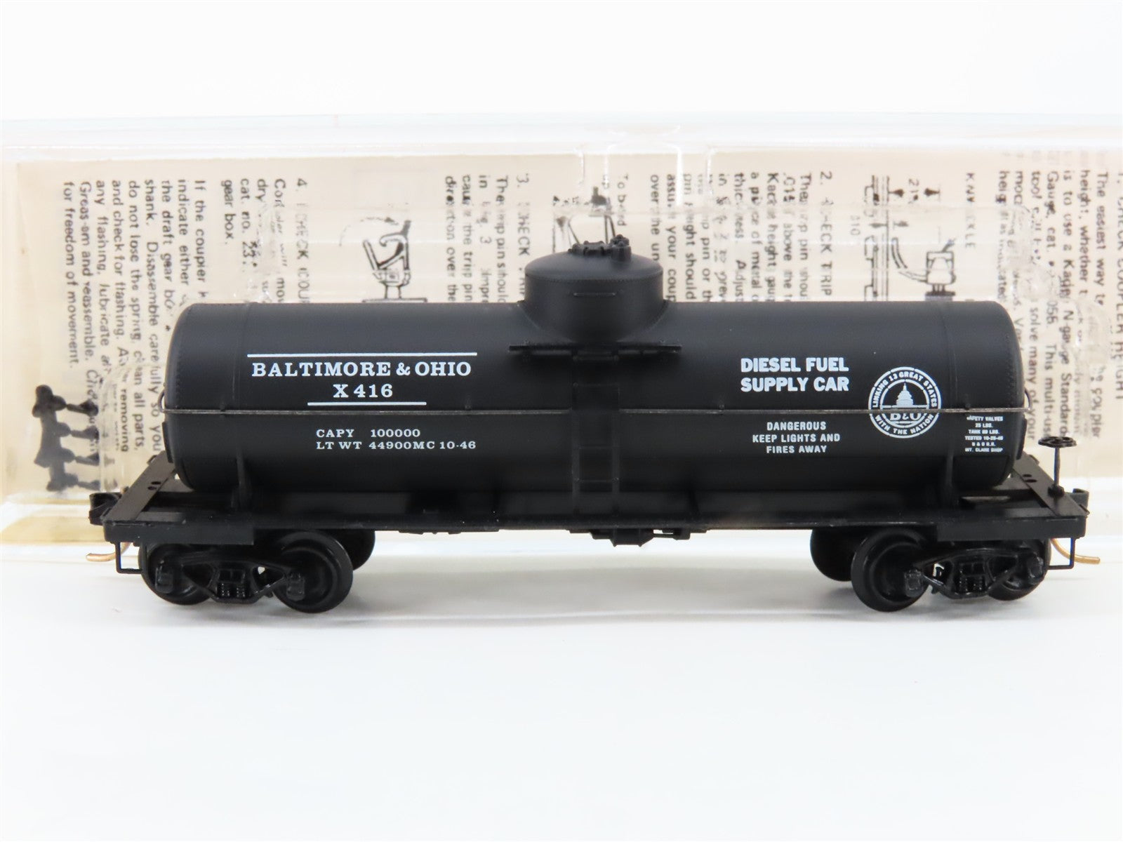N Scale Micro-Trains MTL 65020 Baltimore & Ohio 39' Single Dome Tank Car RTR