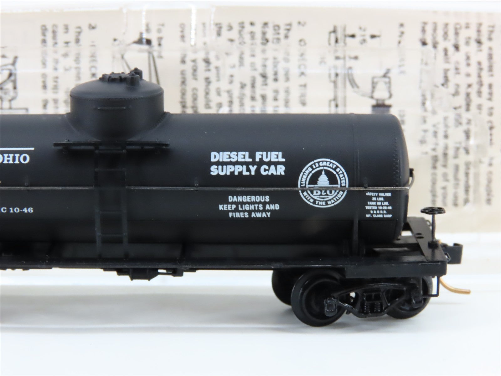N Scale Micro-Trains MTL 65020 Baltimore & Ohio 39' Single Dome Tank Car RTR