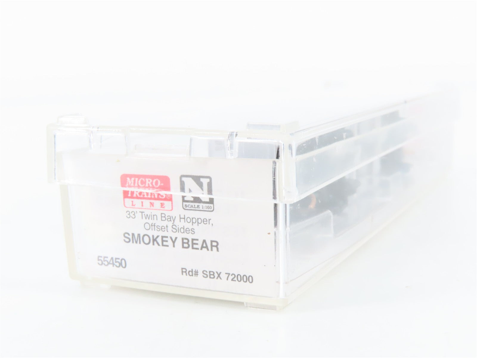 N Scale Micro-Trains MTL 55450 SBX Smokey Bear 33' 2-Bay Hopper 72000