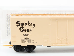 N Scale Micro-Trains MTL 21260 SBX Smokey Bear 40' Plug Door Box Car 1999 RTR