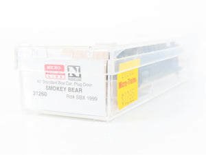 N Scale Micro-Trains MTL 21260 SBX Smokey Bear 40' Plug Door Box Car 1999 RTR