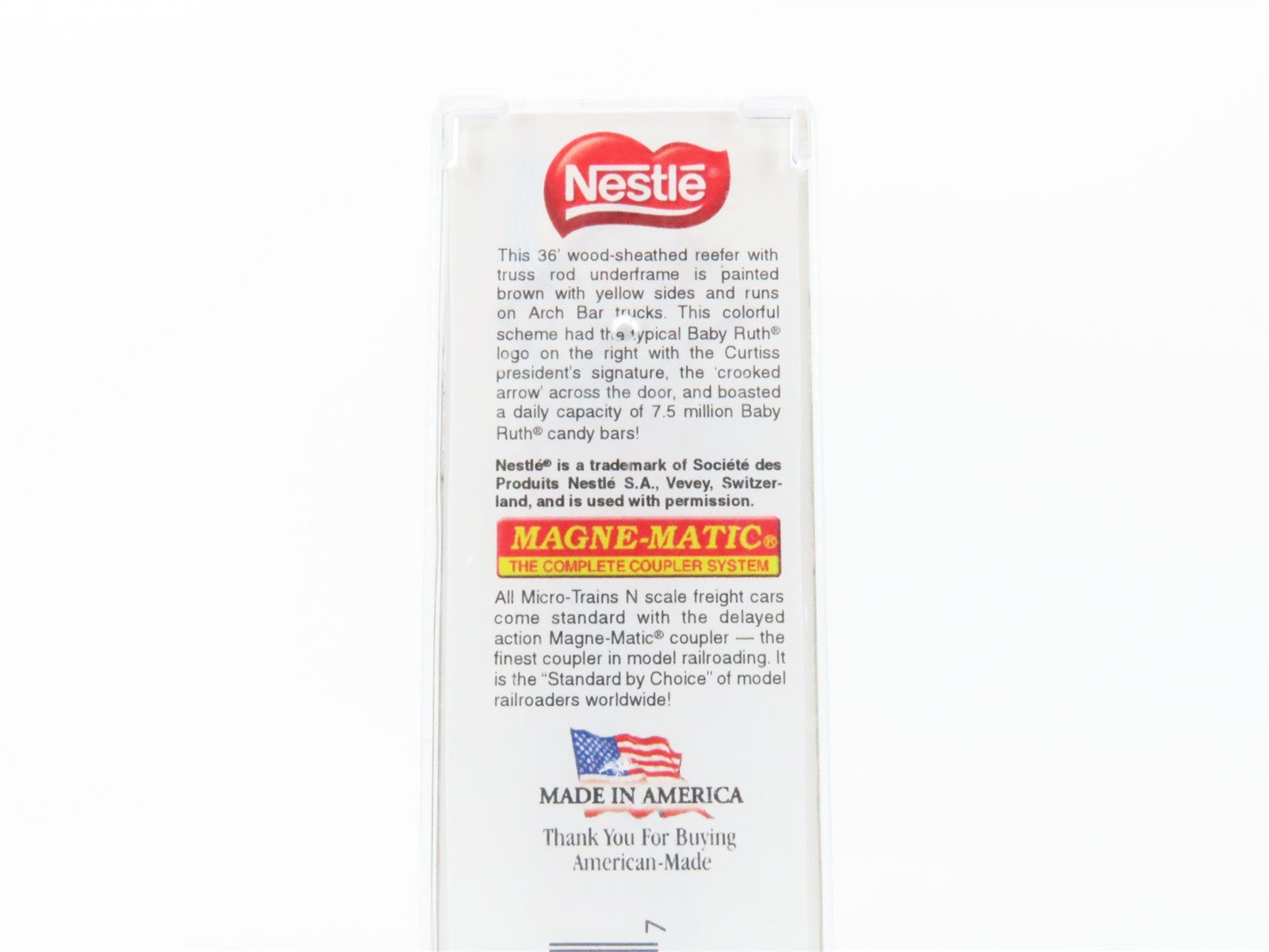 N Scale Micro-Trains MTL 05800220 NADX Nestle Baby Ruth #3 Wood Reefer 4530 RTR