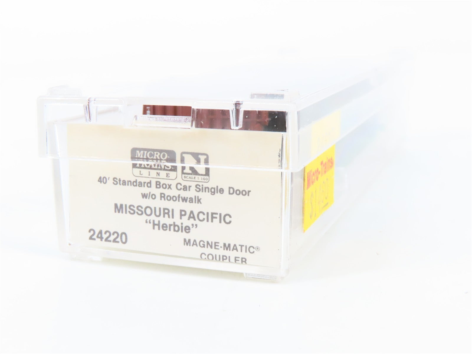 N Scale Micro-Trains MTL 24220 Herbie Mo-Pac 40' Single Door Box Car HERB-1 RTR