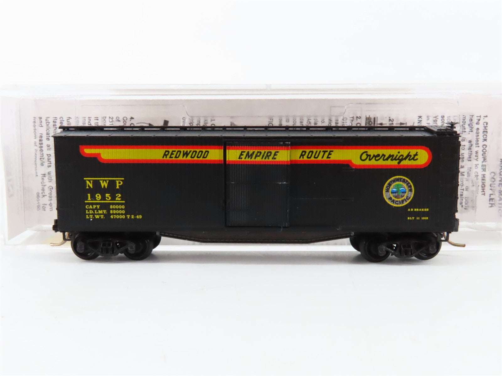 N Scale Micro-Trains MTL 39100 NWP North Western Pacific 40' Box Car 1952 RTR