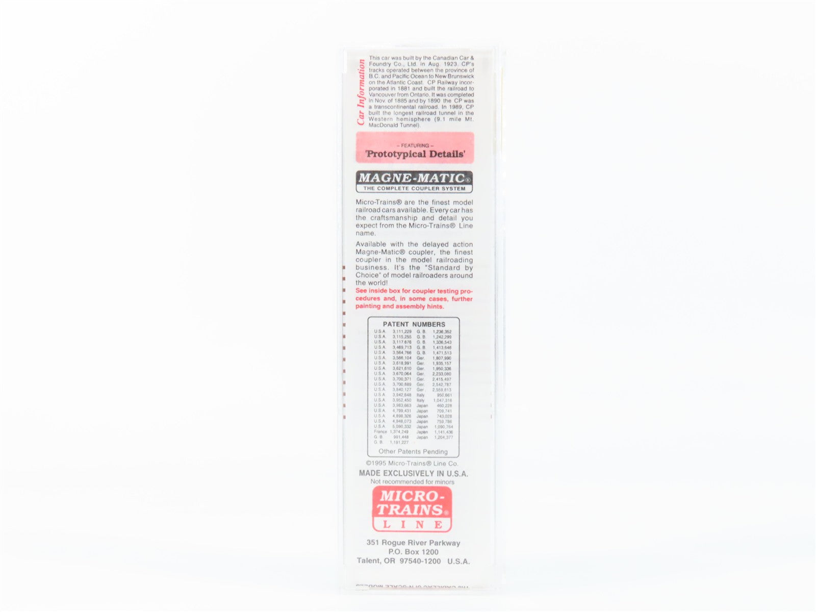 N Scale Micro-Trains MTL 44040 CP Canadian Pacific 50' Flat Car 300055 RTR