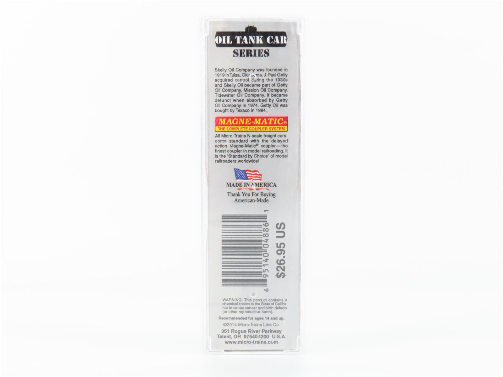 N Micro-Trains MTL 06500780 SKYX Skelly Oil Co. 39' Single Dome Tank Car 2293