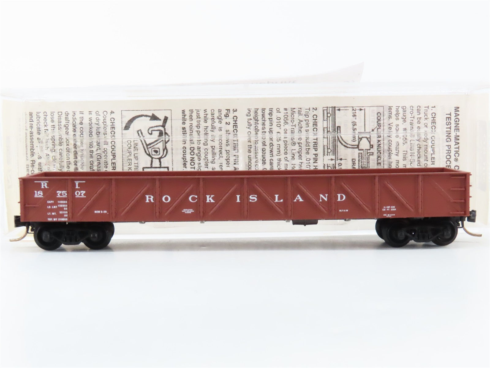N Scale Micro-Trains MTL 61010 RI Rock Island 50' Composite Gondola 187507 RTR