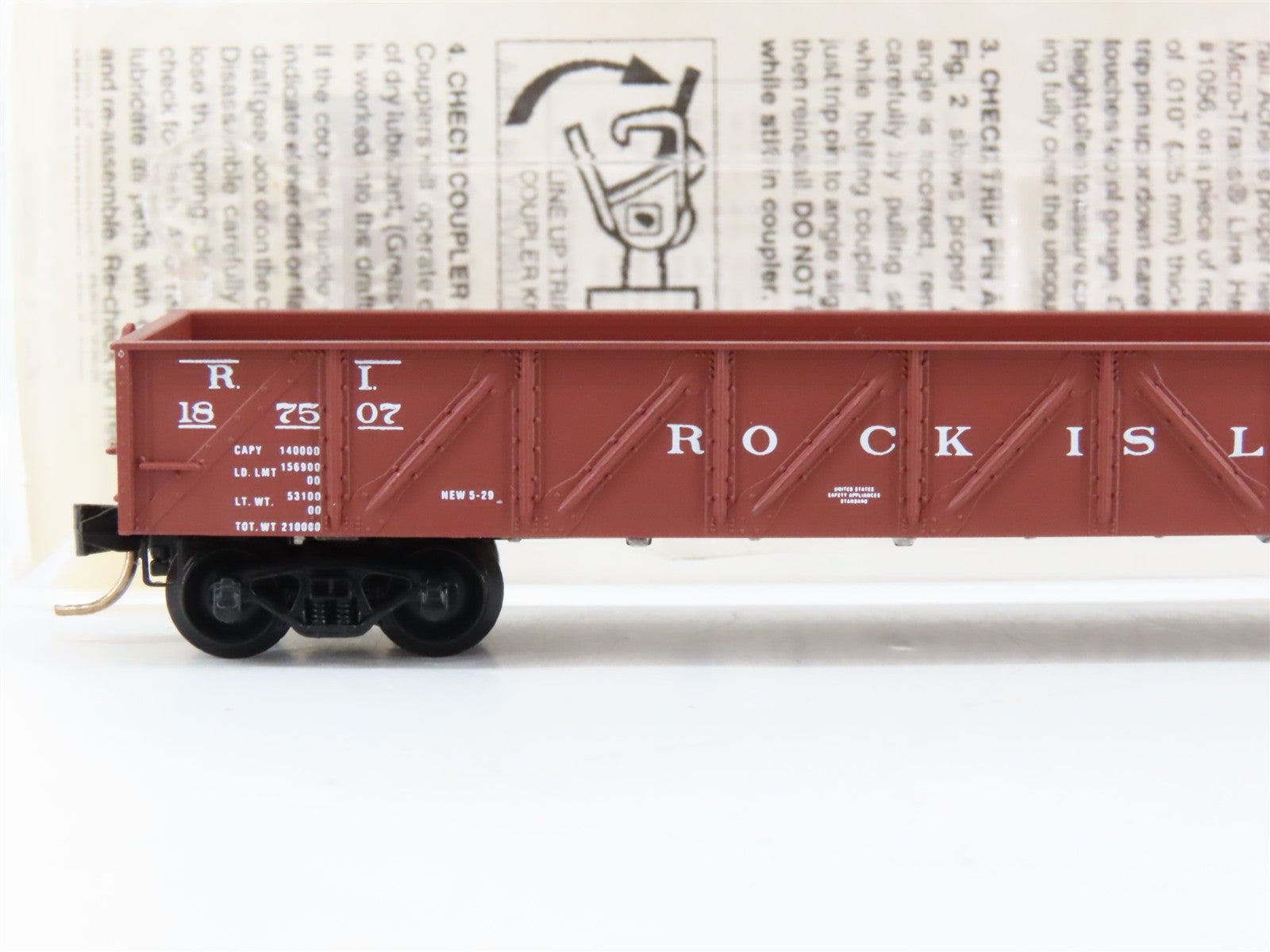 N Scale Micro-Trains MTL 61010 RI Rock Island 50' Composite Gondola 187507 RTR