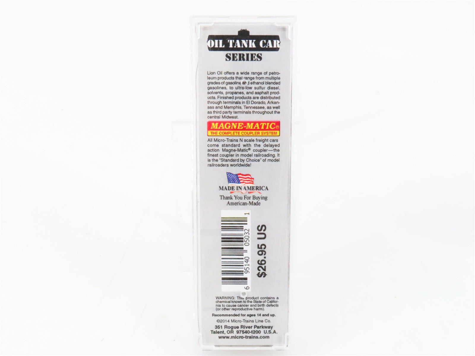 N Scale Micro-Trains MTL 06500820 LUX Lion Oil 39' Single Dome Tank Car 2256 RTR