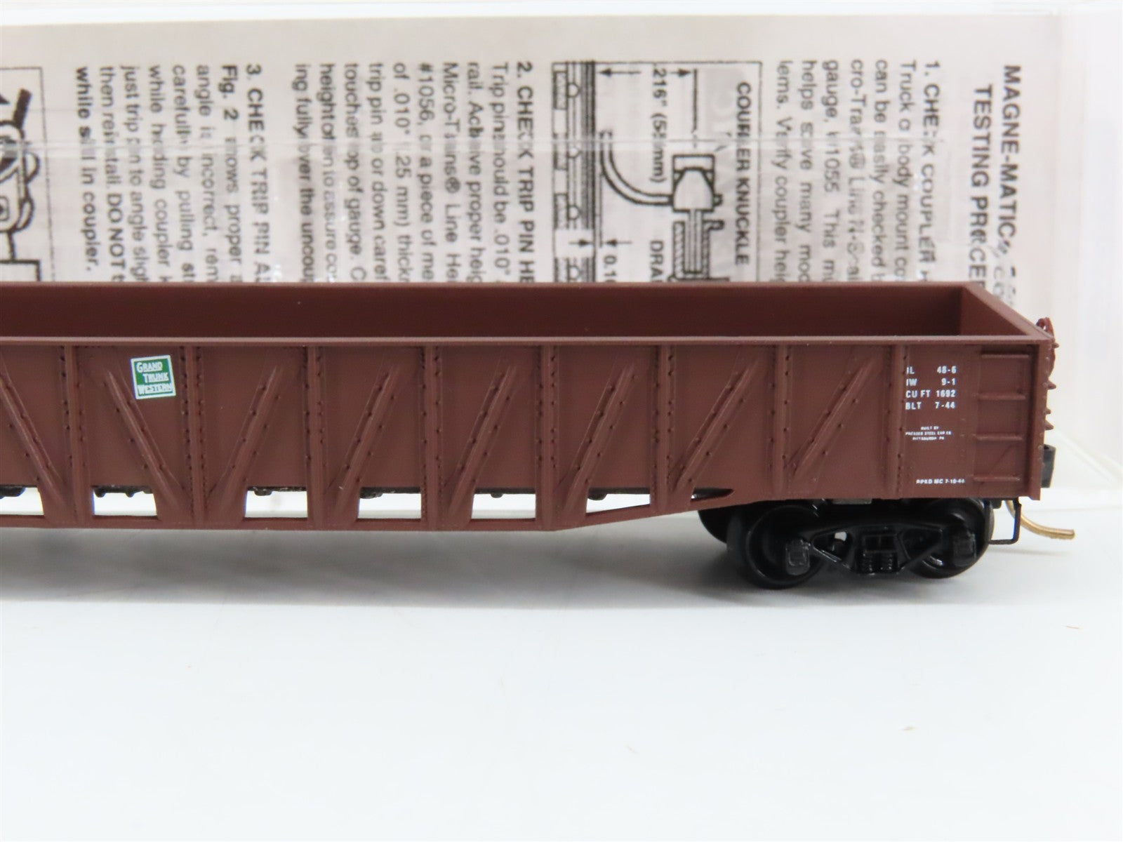 N Scale Micro-Trains MTL 63010 GTW Grand Trunk Western 50' Composite Gondola RTR