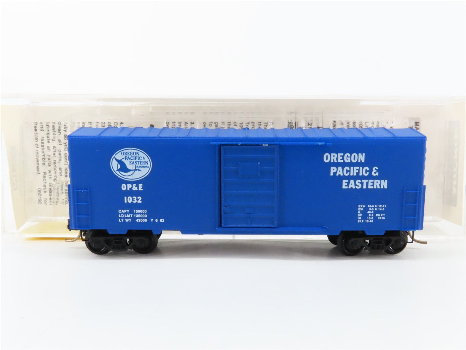 N Scale Micro-Trains MTL 24110 OP&E Oregon Pacific & Eastern 40' Boxcar 1032 RTR