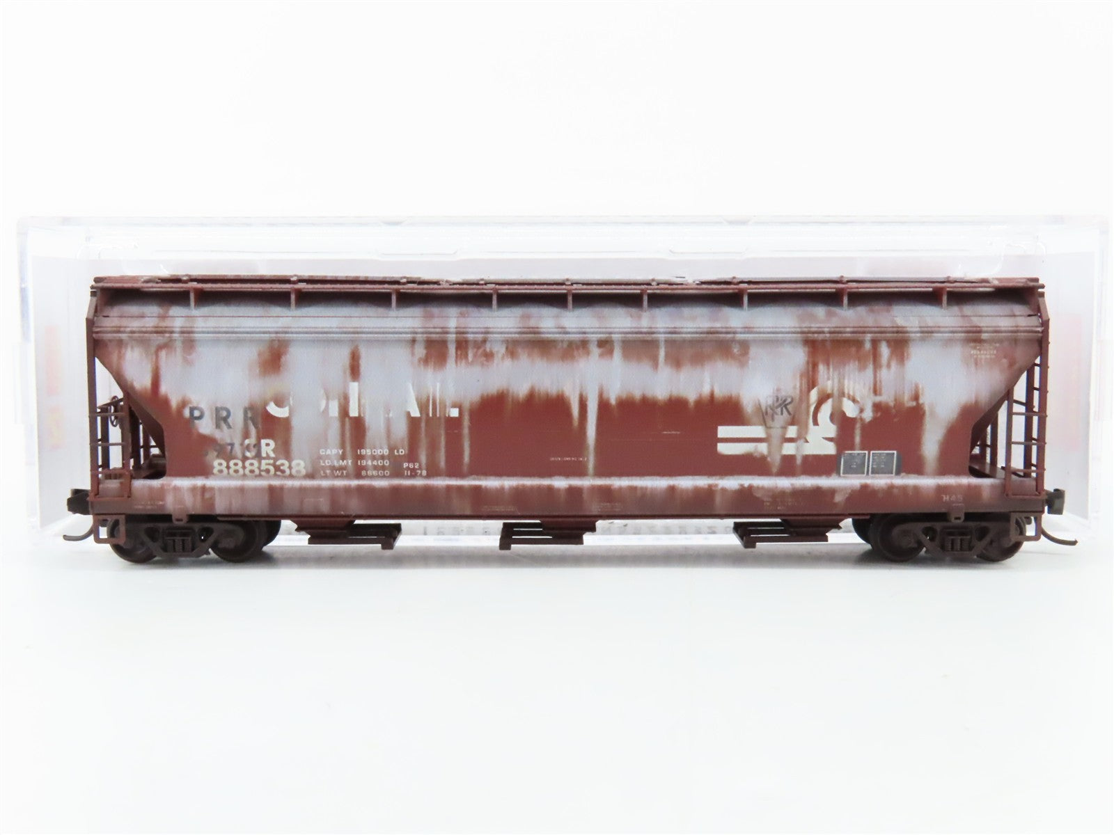 N Micro-Trains MTL 09445990 CR Conrail ex-PRR 3-Bay Hopper 888538 - Weathered