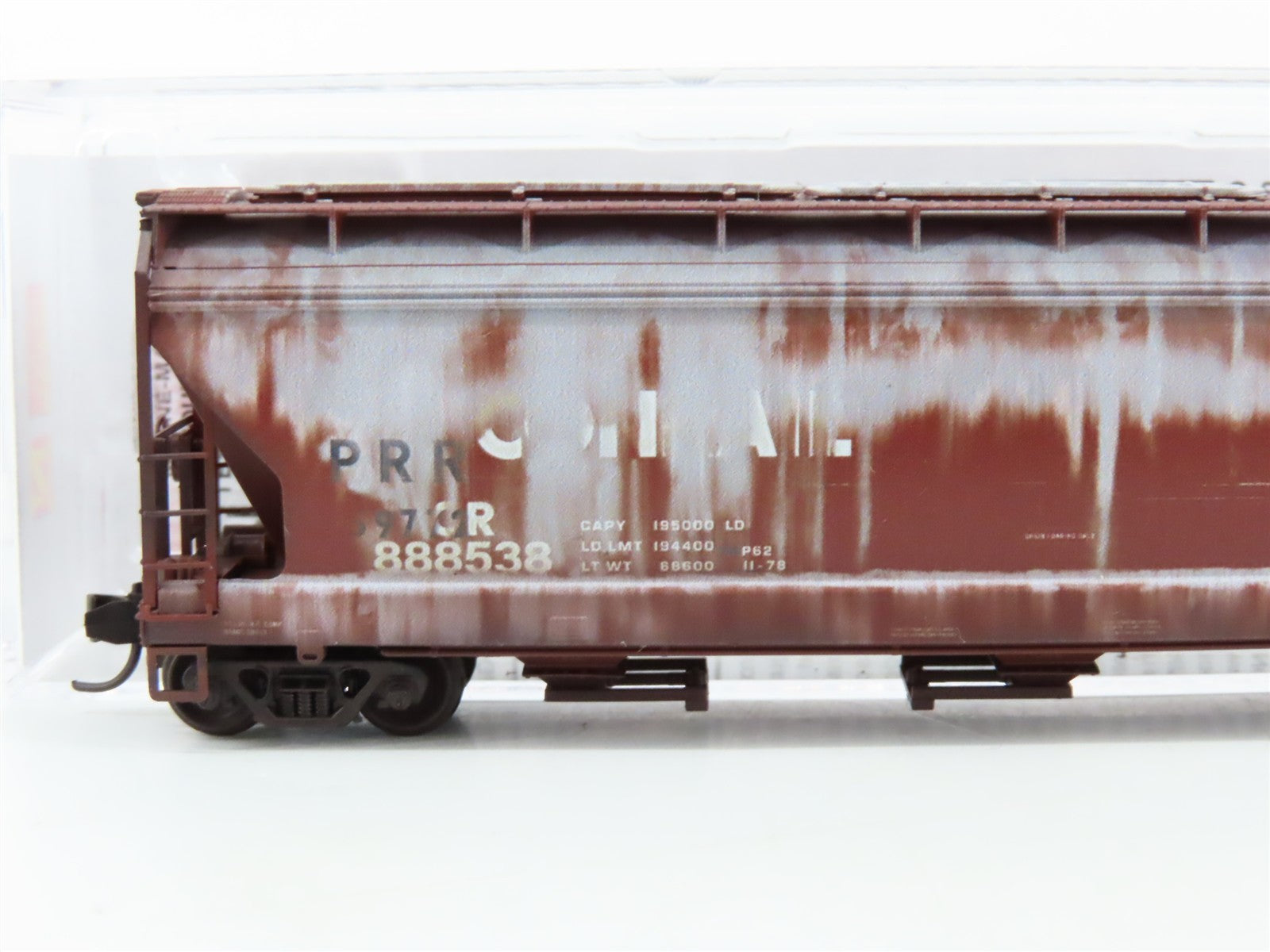 N Micro-Trains MTL 09445990 CR Conrail ex-PRR 3-Bay Hopper 888538 - Weathered