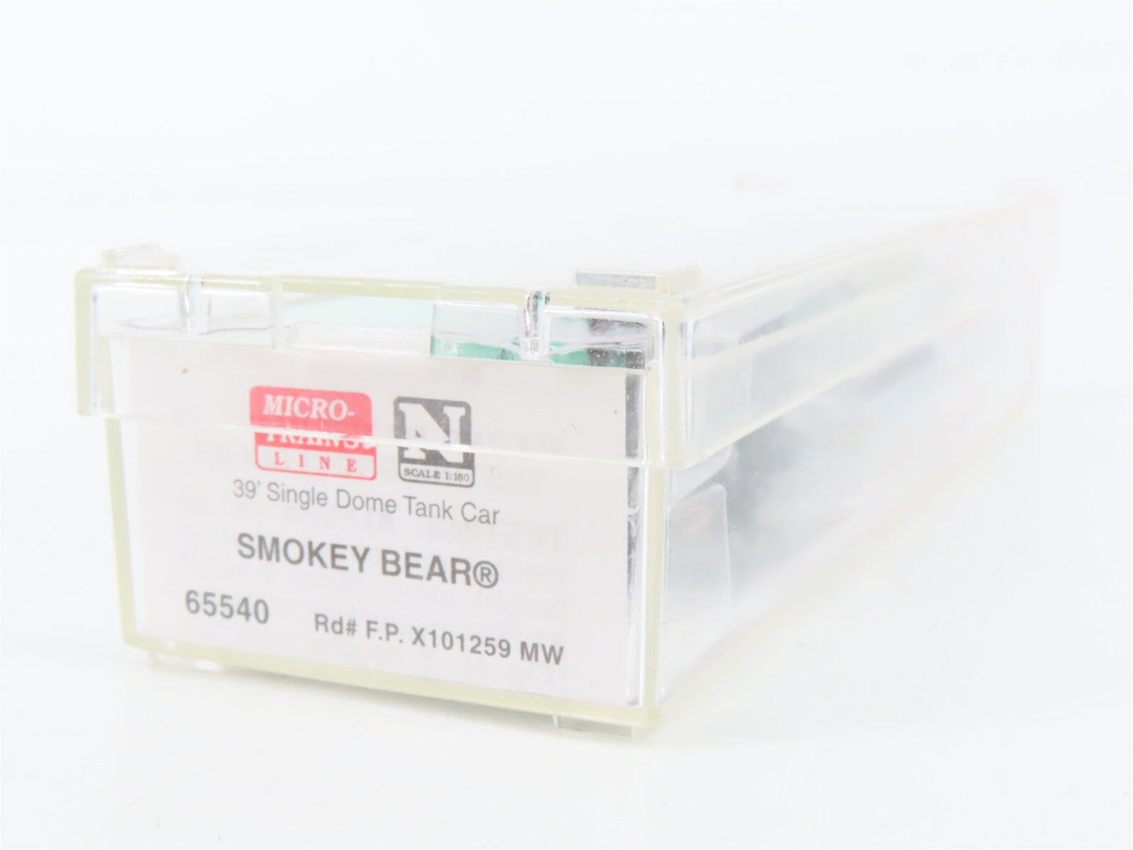 N Scale Micro-Trains MTL 65540 FP Smokey Bear 39' Single Dome Tank Car RTR