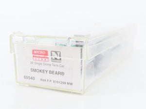 N Scale Micro-Trains MTL 65540 FP Smokey Bear 39' Single Dome Tank Car RTR