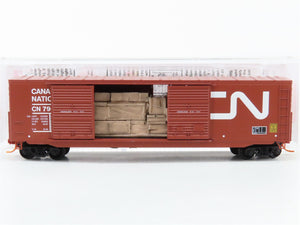 N Micro-Trains MTL 03700080 CN Canadian National 50' Box Car 796060 w/ Load RTR