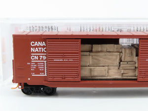 N Micro-Trains MTL 03700080 CN Canadian National 50' Box Car 796060 w/ Load RTR