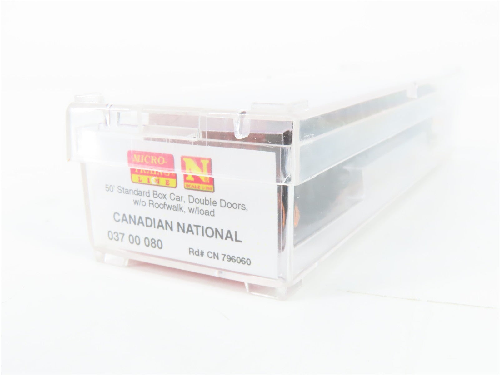 N Micro-Trains MTL 03700080 CN Canadian National 50' Box Car 796060 w/ Load RTR