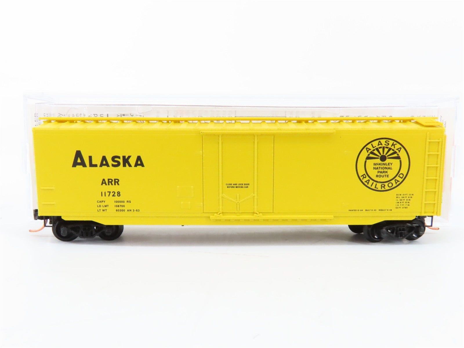 N Scale Micro-Trains MTL 32100 ARR Alaska Railroad 50' Box Car 11728 RTR