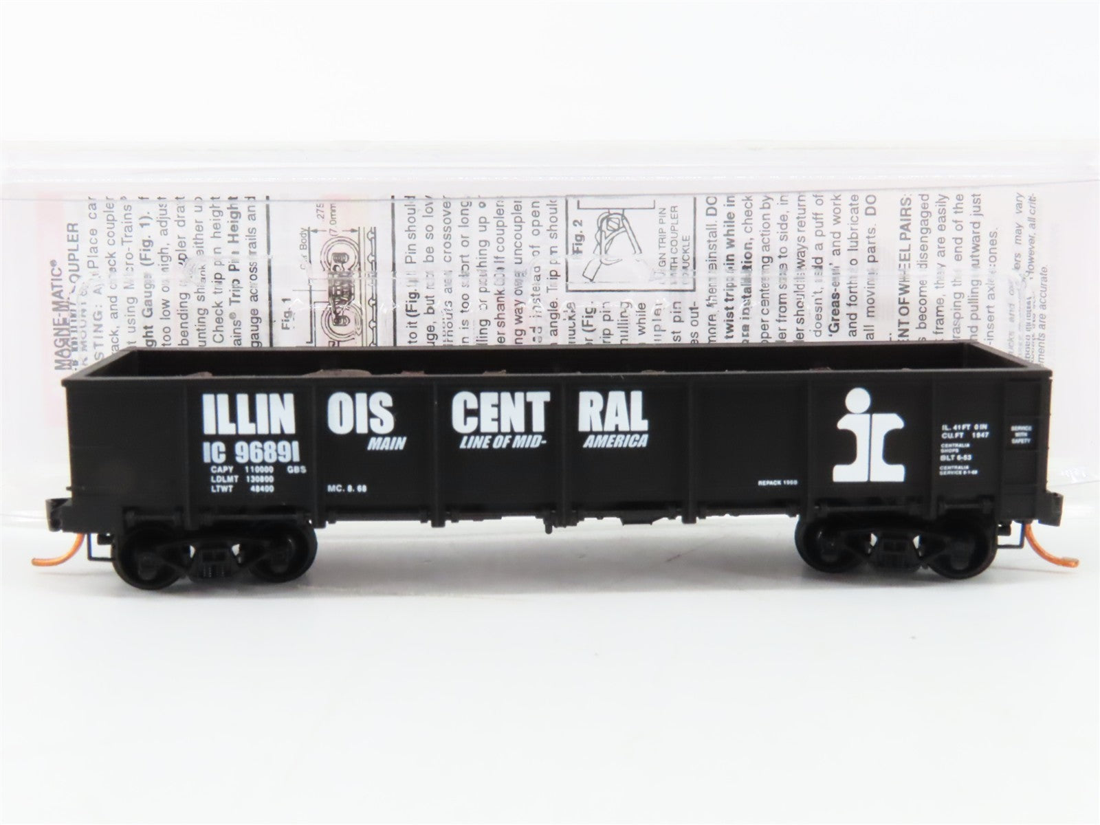 N Scale Micro-Trains MTL 08300090 IC Illinois Central 40' Gondola 96891 w/ Load