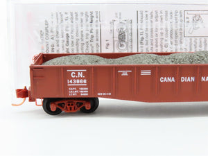 N Micro-Trains MTL 04600390 CN Canadian National 50' Gondola 143866 w/ Load RTR